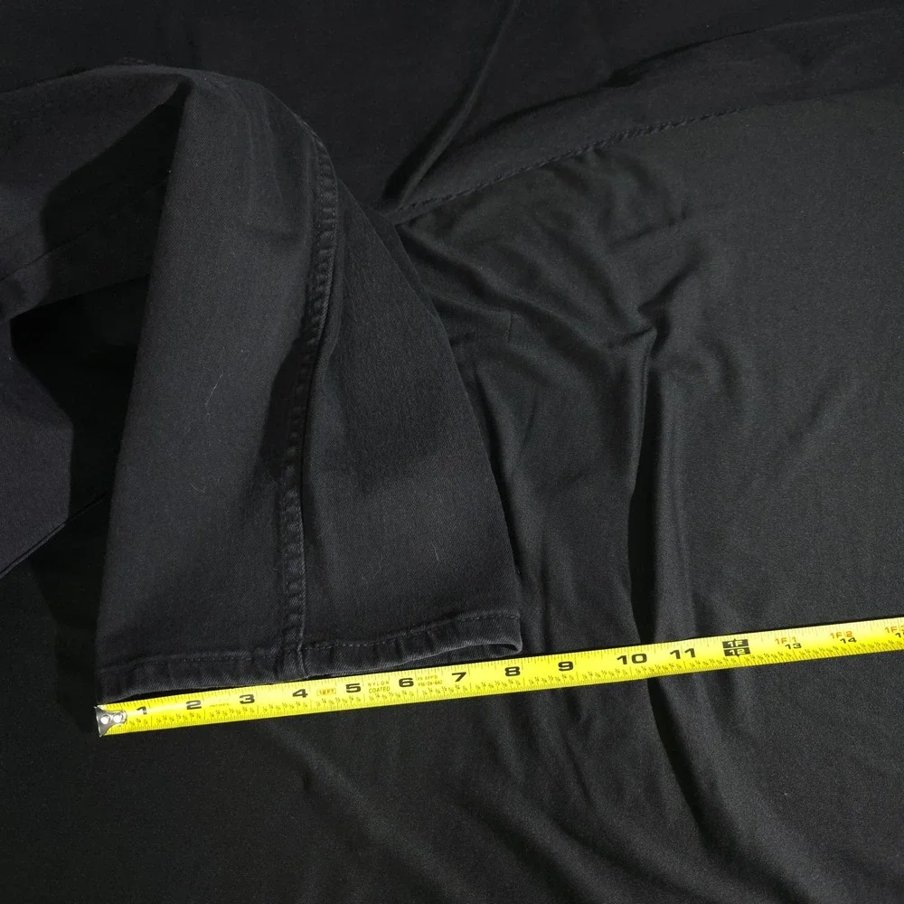 Levis 502 Regular Taper Jeans Mens 42x34 Black 59684 Denim Pants Solid Cowboys